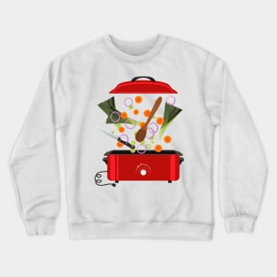 Electric Flying Vegetables Crewneck Sweatshirt